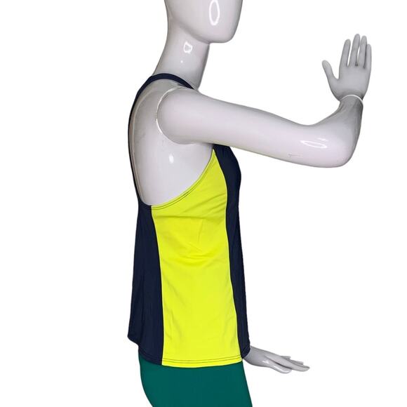 Tommy Hilfiger Swimsuit Top Racerback  Tankini Blue and Yellow Size M - Picture 5 of 11